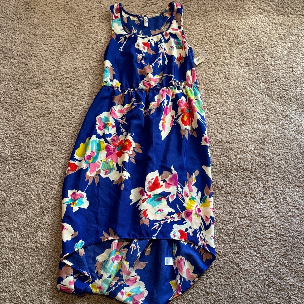 Xhilaration Floral Casual Dress - Blue and Multicolor